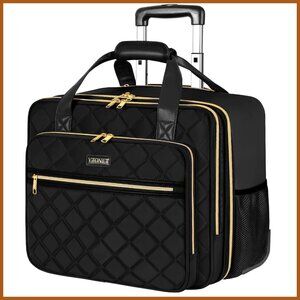 Rolling Laptop Bag with Wheels, Water-Resistant Nylon, 17.3 Inch